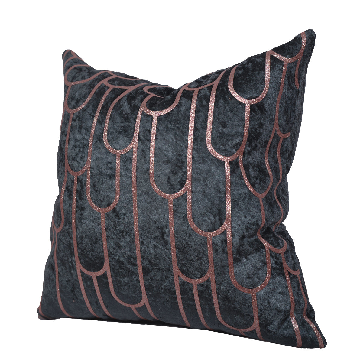 Luxury Velvet Throw Pillow Cover ( Green & Gold Cushion Cover) - GLARA HOME