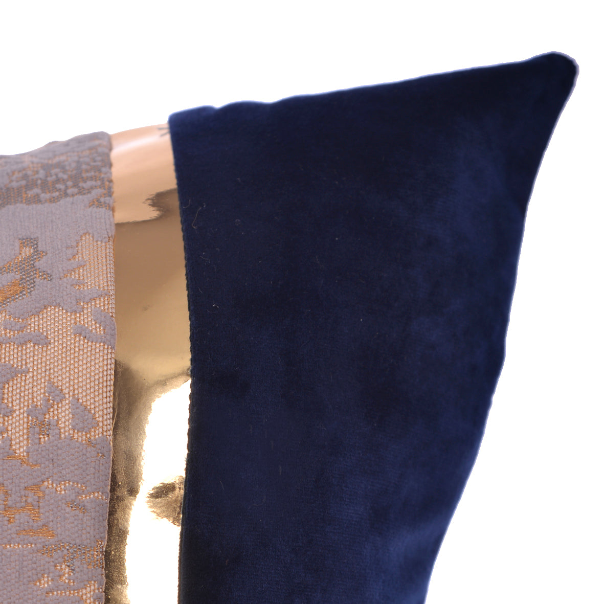 Luxury Velvet Throw Pillow Cover Blue & Gold Cushion Cover) - GLARA HOME
