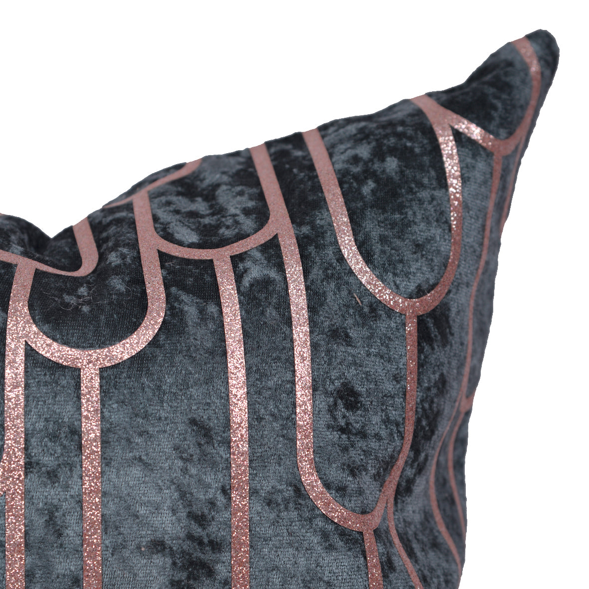 Luxury Velvet Throw Pillow Cover ( Green & Gold Cushion Cover) - GLARA HOME