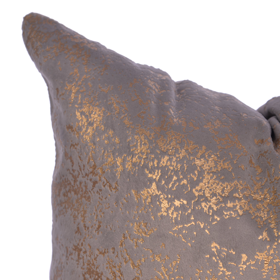 Luxury Velvet Throw Pillow Cover (Grey & Gold Cushion Cover) - GLARA HOME