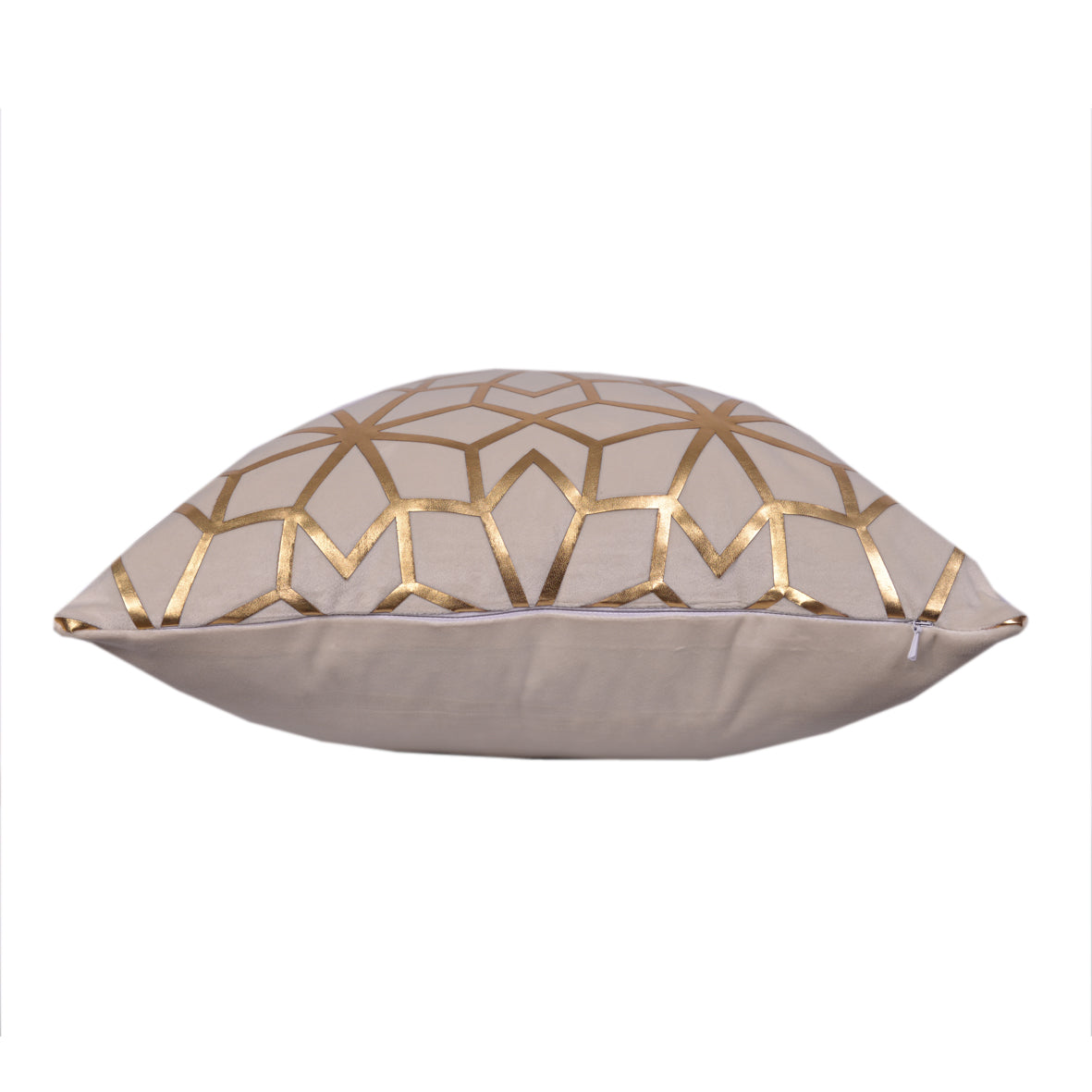 Luxury Velvet Throw Pillow Cover (Cream & Gold Cushion Cover) - GLARA HOME