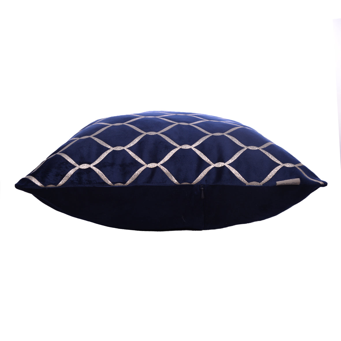Luxury Velvet Throw Pillow Cover (Blue & Silver Cushion Cover) - GLARA HOME