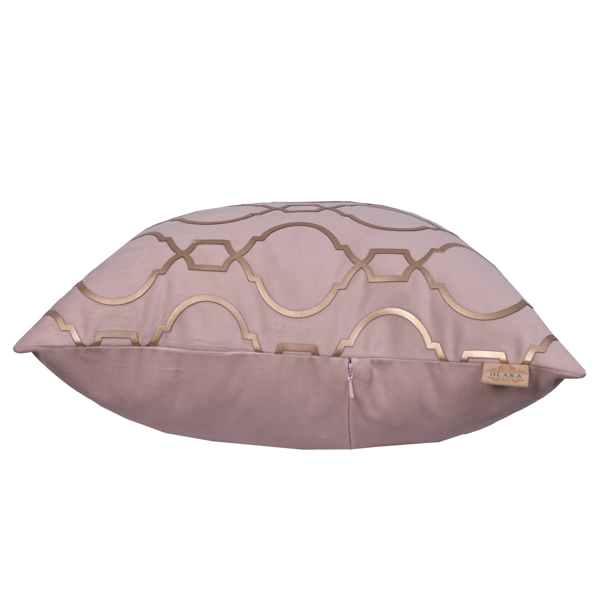 Luxury Velvet Throw Pillow Cover (Cream & Gold Cushion Cover) - GLARA HOME