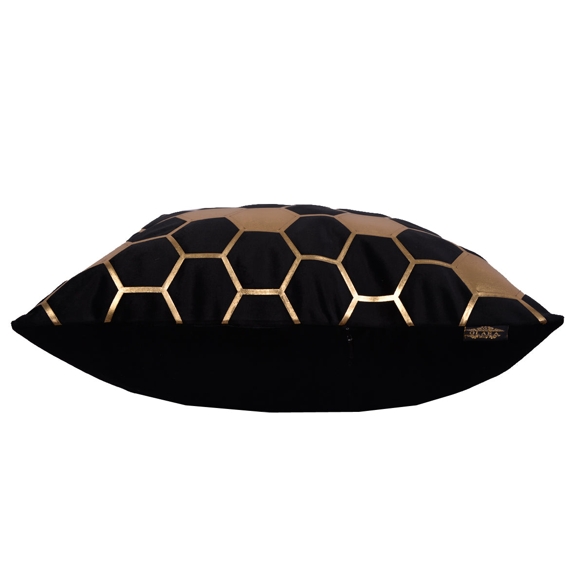 Luxury Velvet Throw Pillow Cover ( Block & Gold Cushion Cover) - GLARA HOME