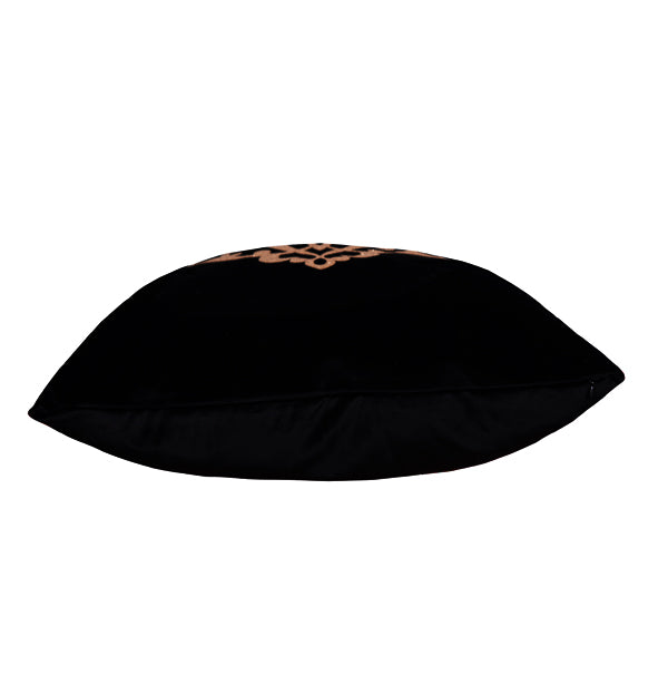 Luxury Velvet Throw Pillow Cover With Gold Accent ( Black & Gold Cushion Cover) - GLARA HOME