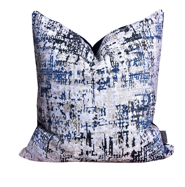 Luxury Patina, velvet throw pillow cover ( Blue Cushion Cover) - GLARA HOME