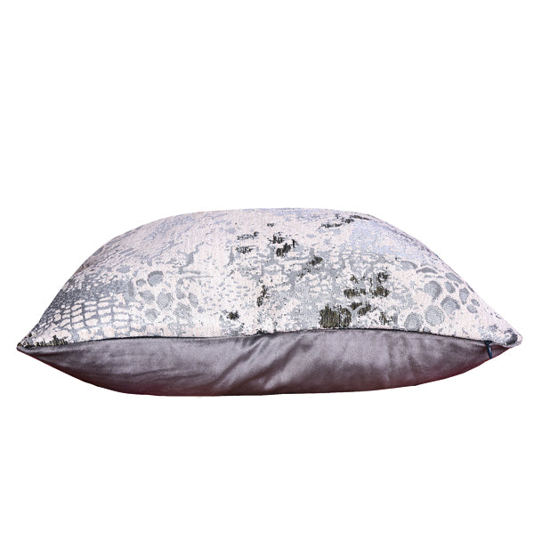 Luxury Patina, Velvet Throw Pillow Cover ( Light Grey Cushion Cover)
