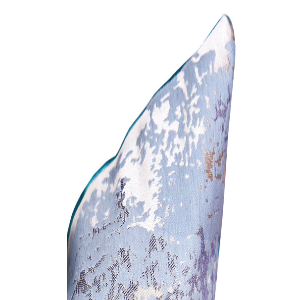 Luxury Patina , Velvet Throw Pillow Cover ( Light Blue Cushion Cover) - GLARA HOME