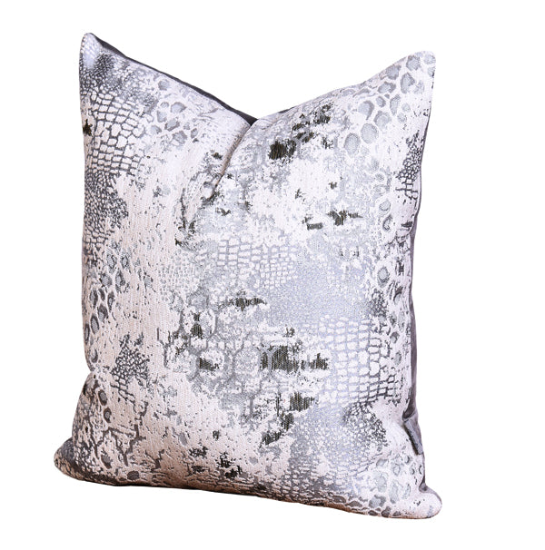 Luxury Patina, Velvet Throw Pillow Cover ( Light Grey Cushion Cover) - GLARA HOME