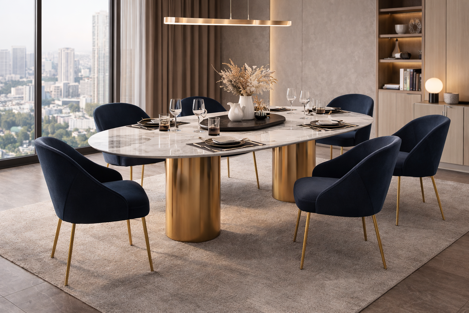 Luxury dining tables Canada showroom