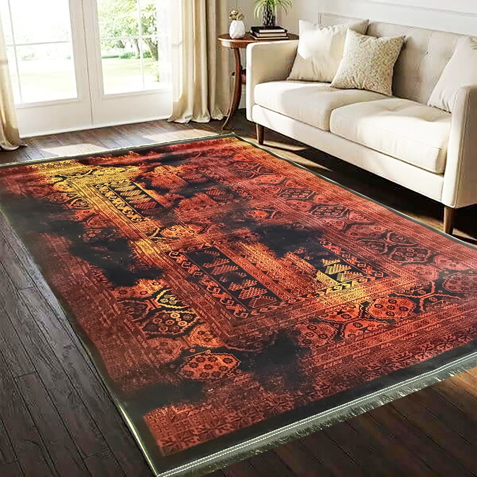 Qashqai Vintage 700 Reed  Persian Rug  ( Code 227 )