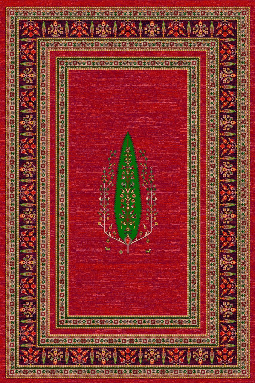 Qashqai Collection Rug – Code 240 Red (Laaki)