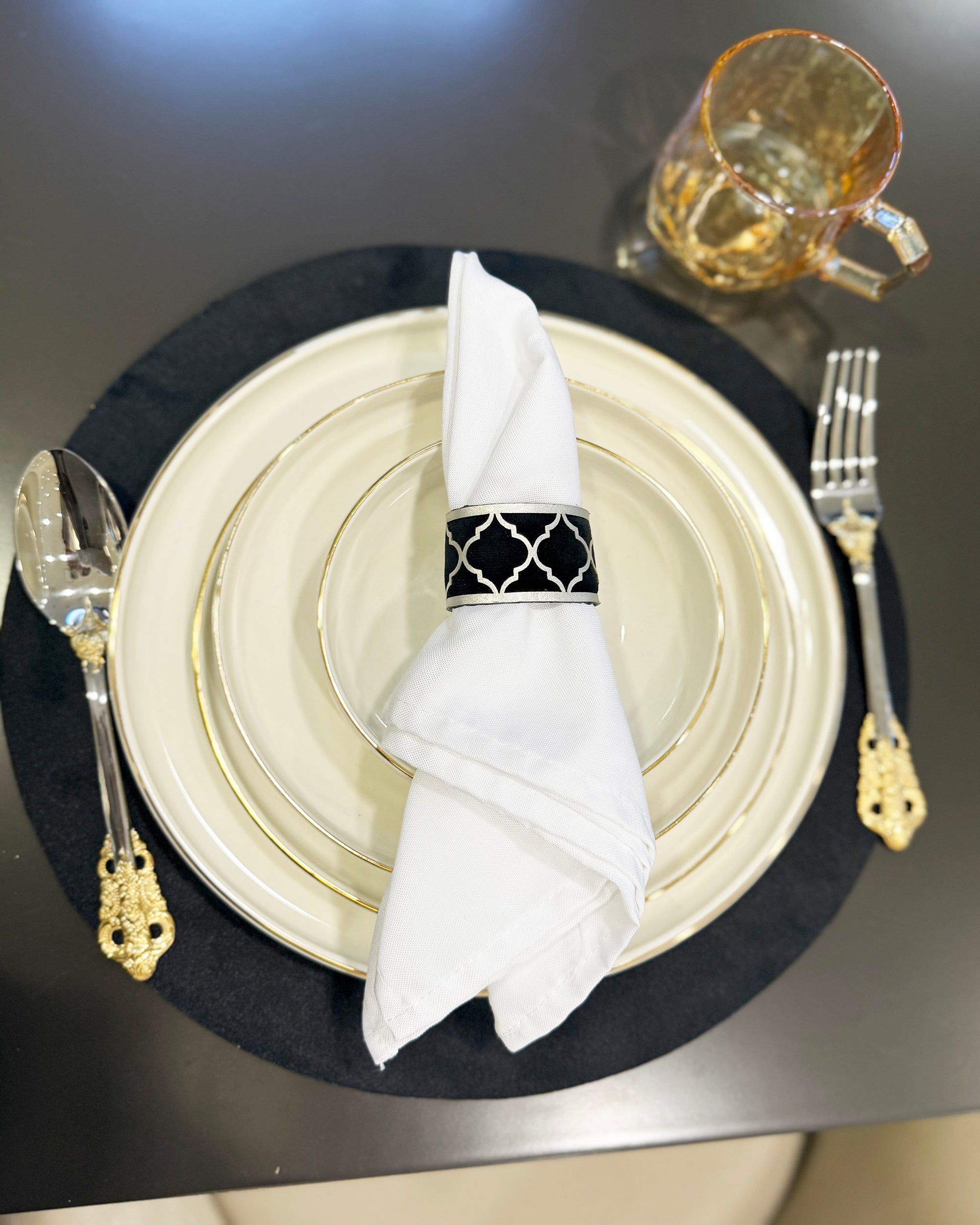 26-Pieces New Bone China Dinner Set with Gold Rim (SD-263) - GLARA HOME