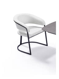 267 Dining Chair (Black White) - GLARA HOME