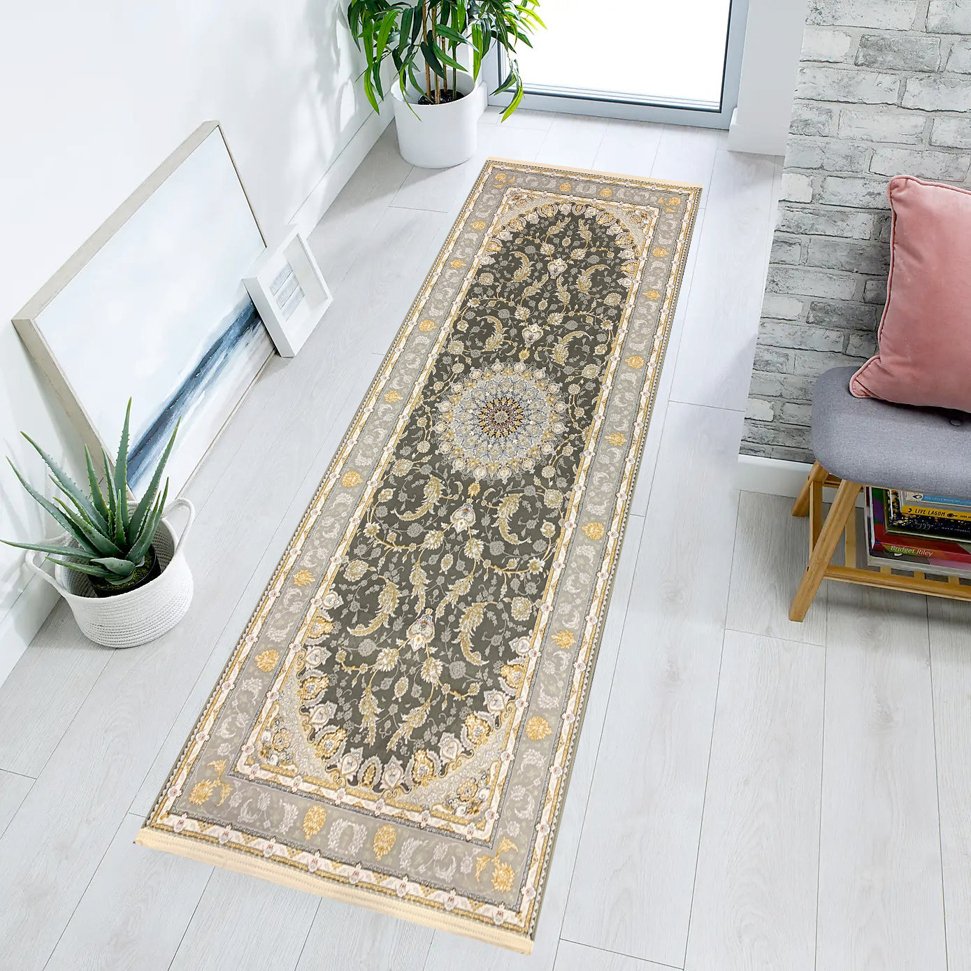 Isfahan 1200  Reed Runner Rug - GLARA HOME