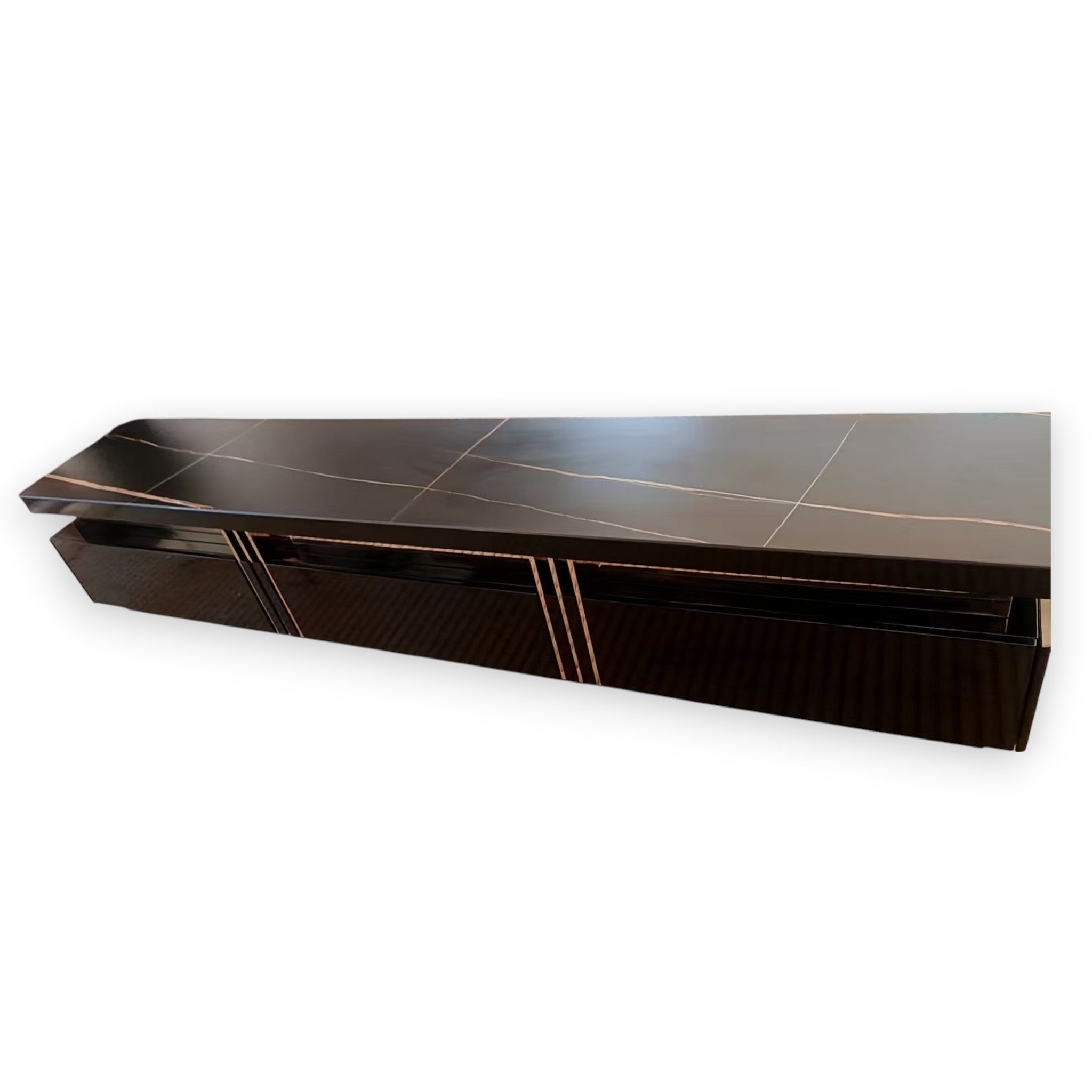Albali Black & Gold Marble Luxury TV Stand - GLARA HOME