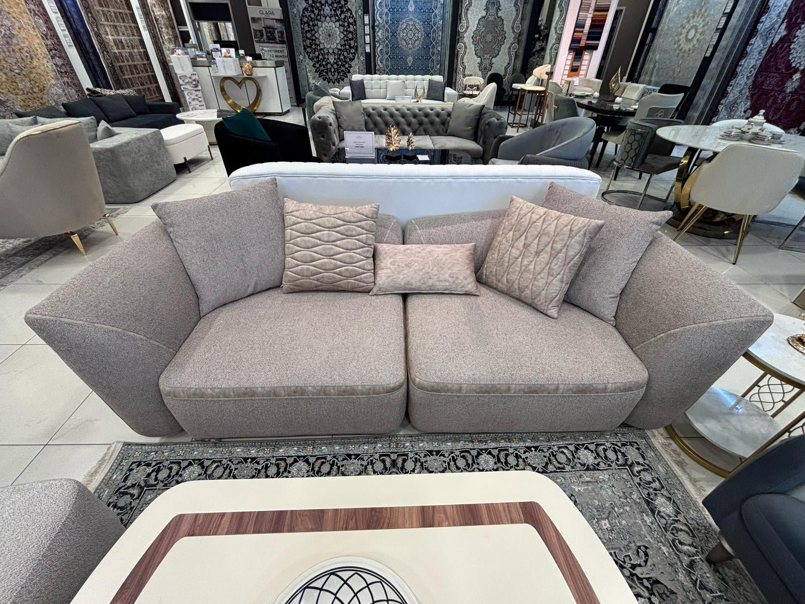 Aoria Sofa ( Royal02 Brown ) - GLARA HOME