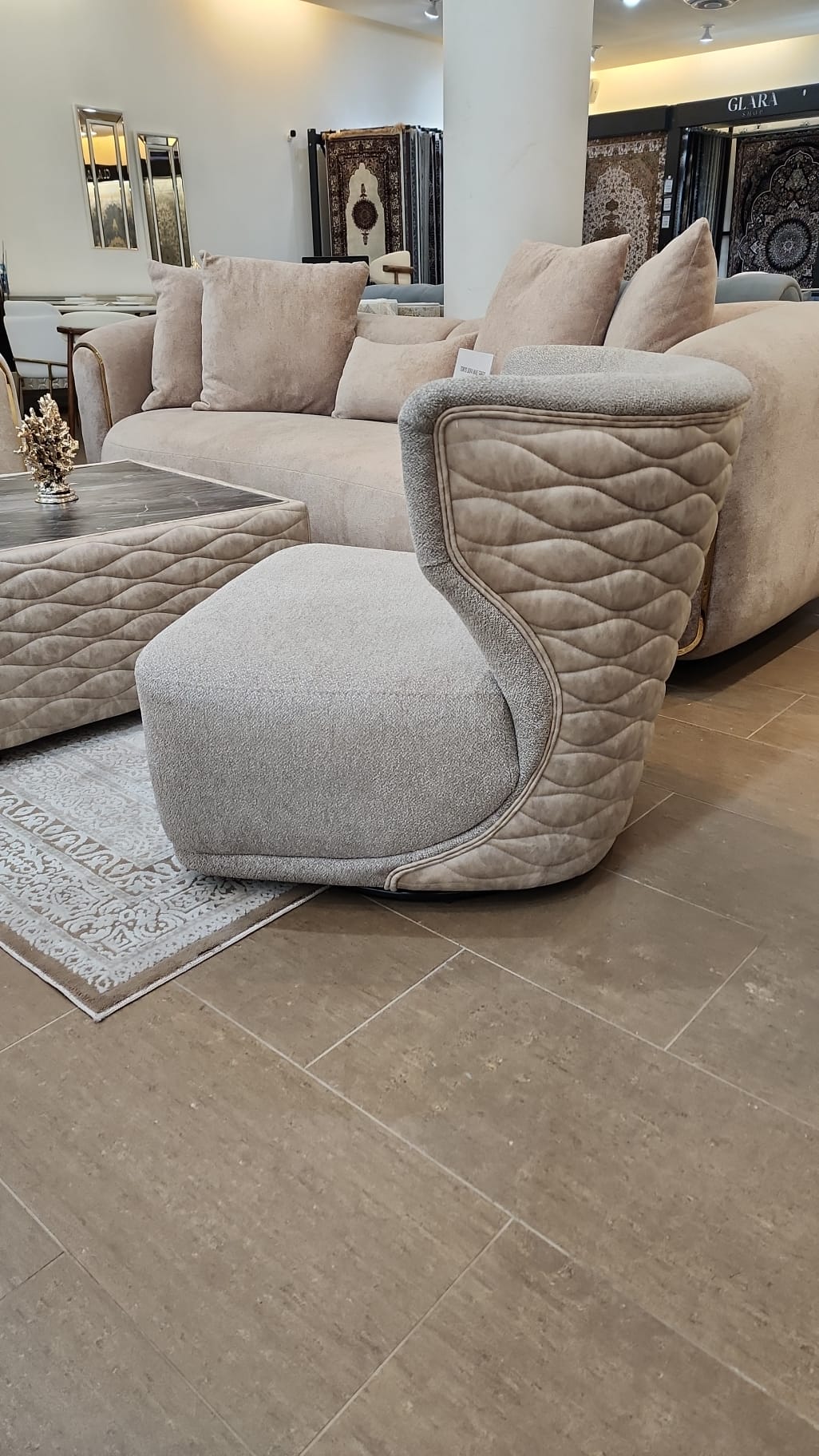 Aoria Sofa ( Royal02 Brown ) - GLARA HOME