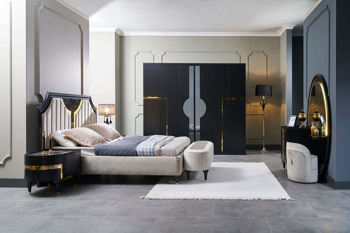 Arya Black Bed Frame - GLARA HOME
