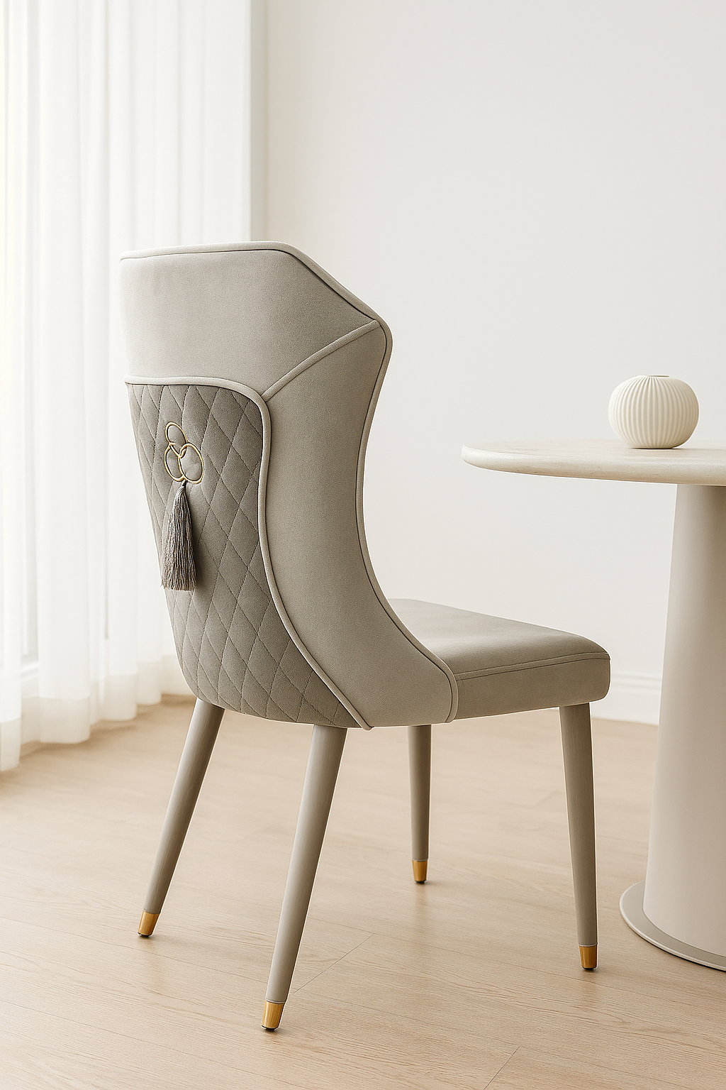 Arya Rose Gold Dining Chair - GLARA HOME