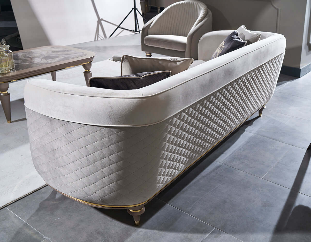 Arya Sofa ( Catalog Gold ) - GLARA HOME