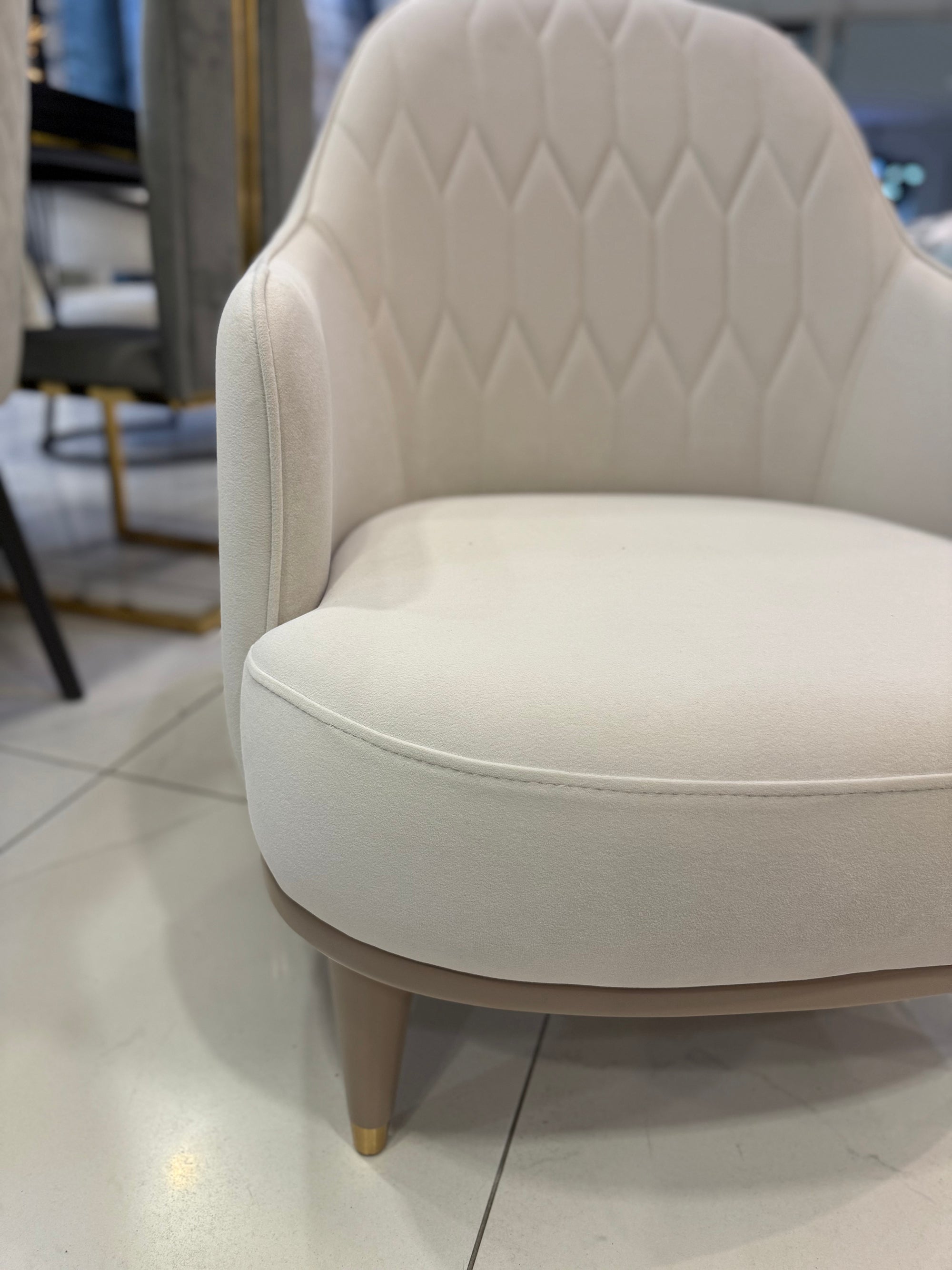 Asos Accent Chair Modern Nude Color ( Anka01 Gold ) - GLARA HOME