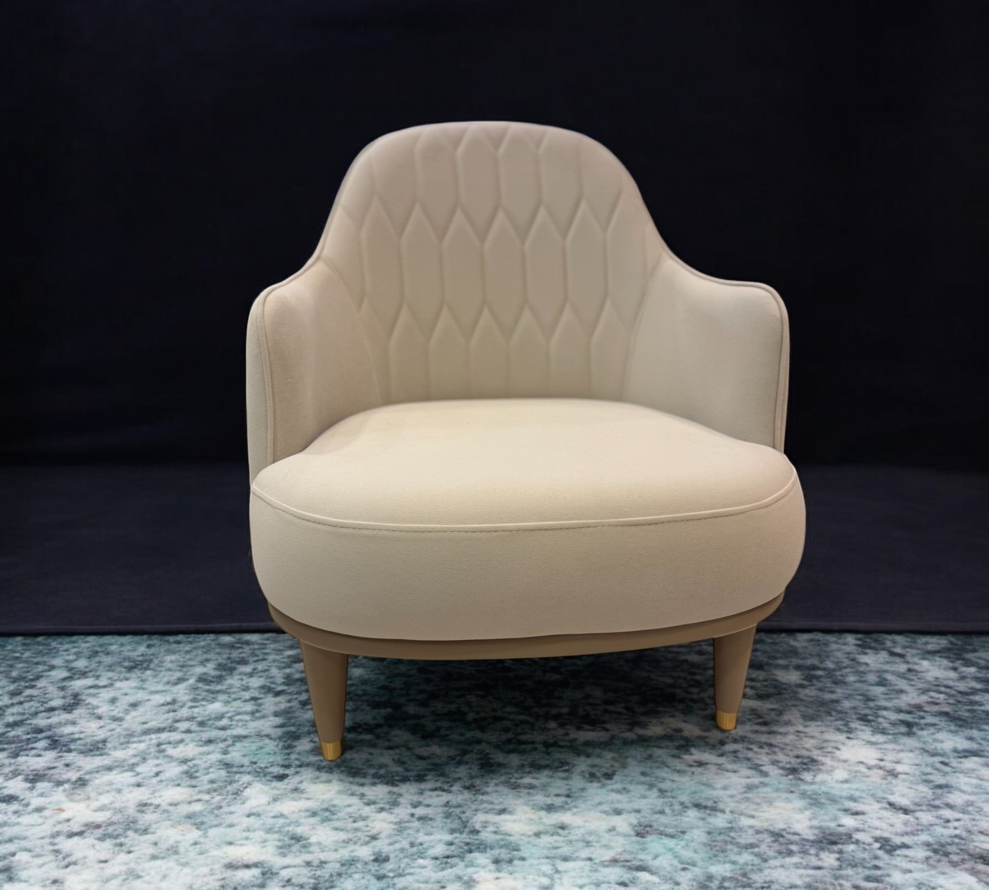Asos Accent Chair Modern Nude Color ( Anka01 Gold ) - GLARA HOME