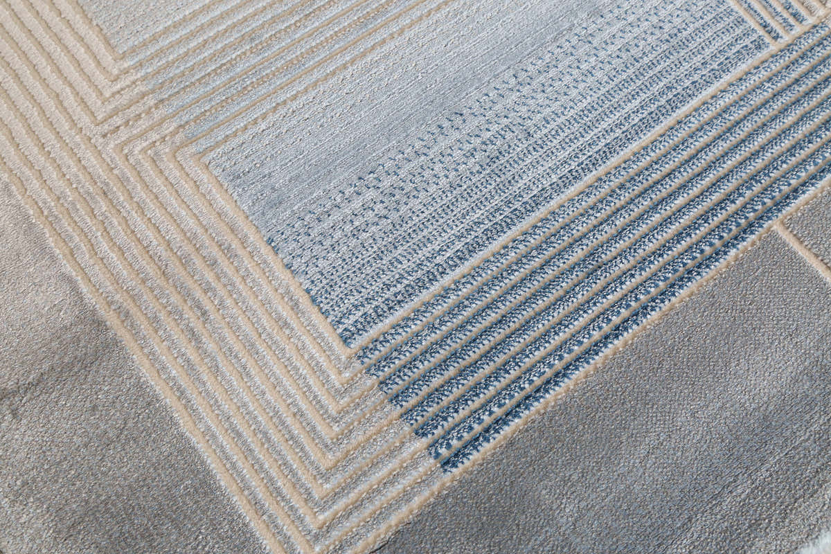Azure Horizon Geometric Area Rug (PR-05) - GLARA HOME