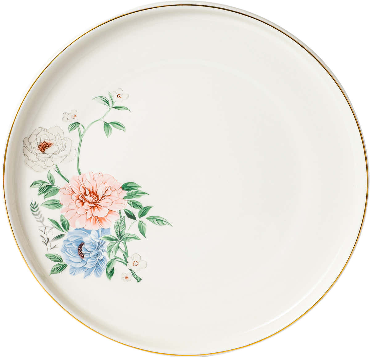 Bloom 26-Pieces Bone China Dinner Set – 24K Gold Rim & Floral Charm (SD-264) - GLARA HOME
