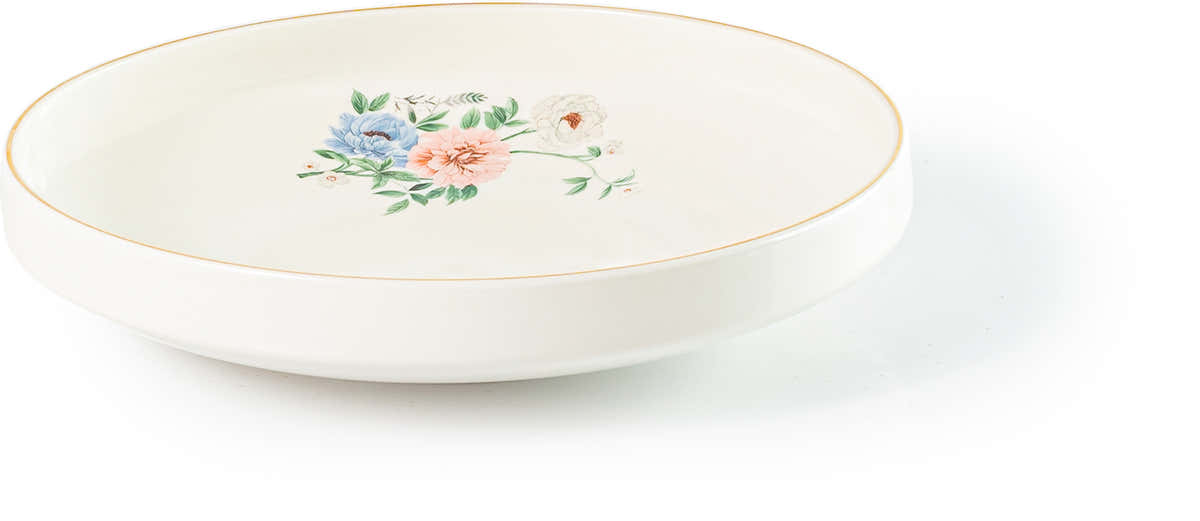 Bloom 26-Pieces Bone China Dinner Set – 24K Gold Rim & Floral Charm (SD-264) - GLARA HOME