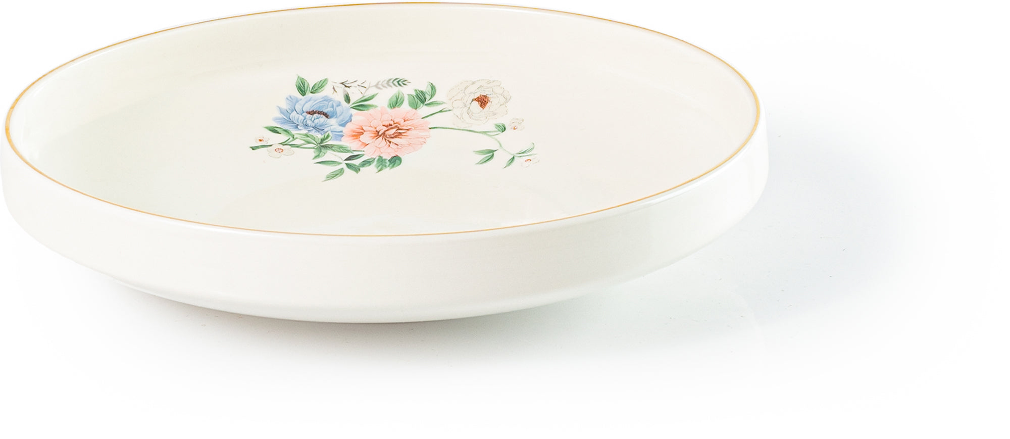 Bloom 26-Pieces Bone China Dinner Set – 24K Gold Rim & Floral Charm (SD-264) - GLARA HOME