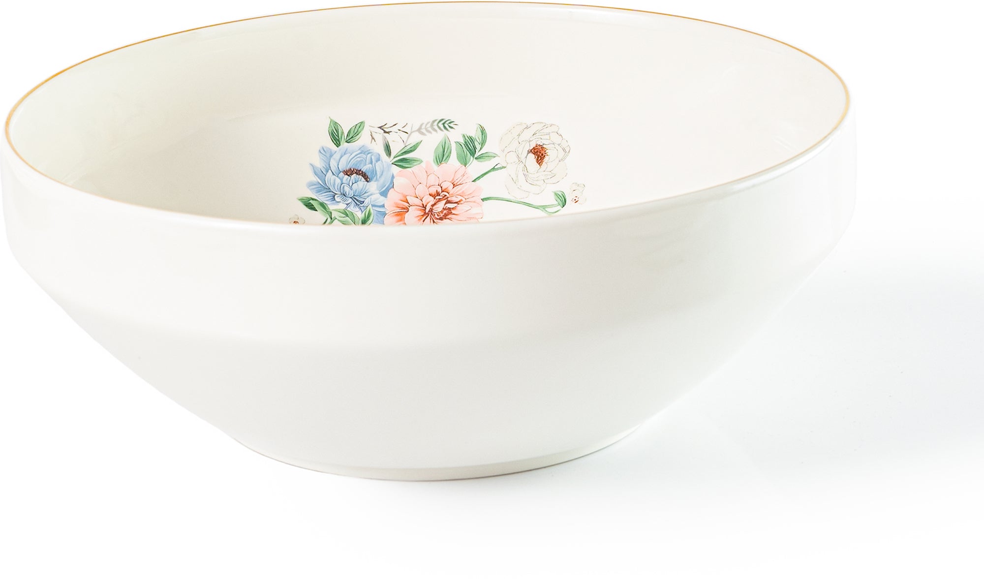 Bloom 26-Pieces Bone China Dinner Set – 24K Gold Rim & Floral Charm (SD-264) - GLARA HOME