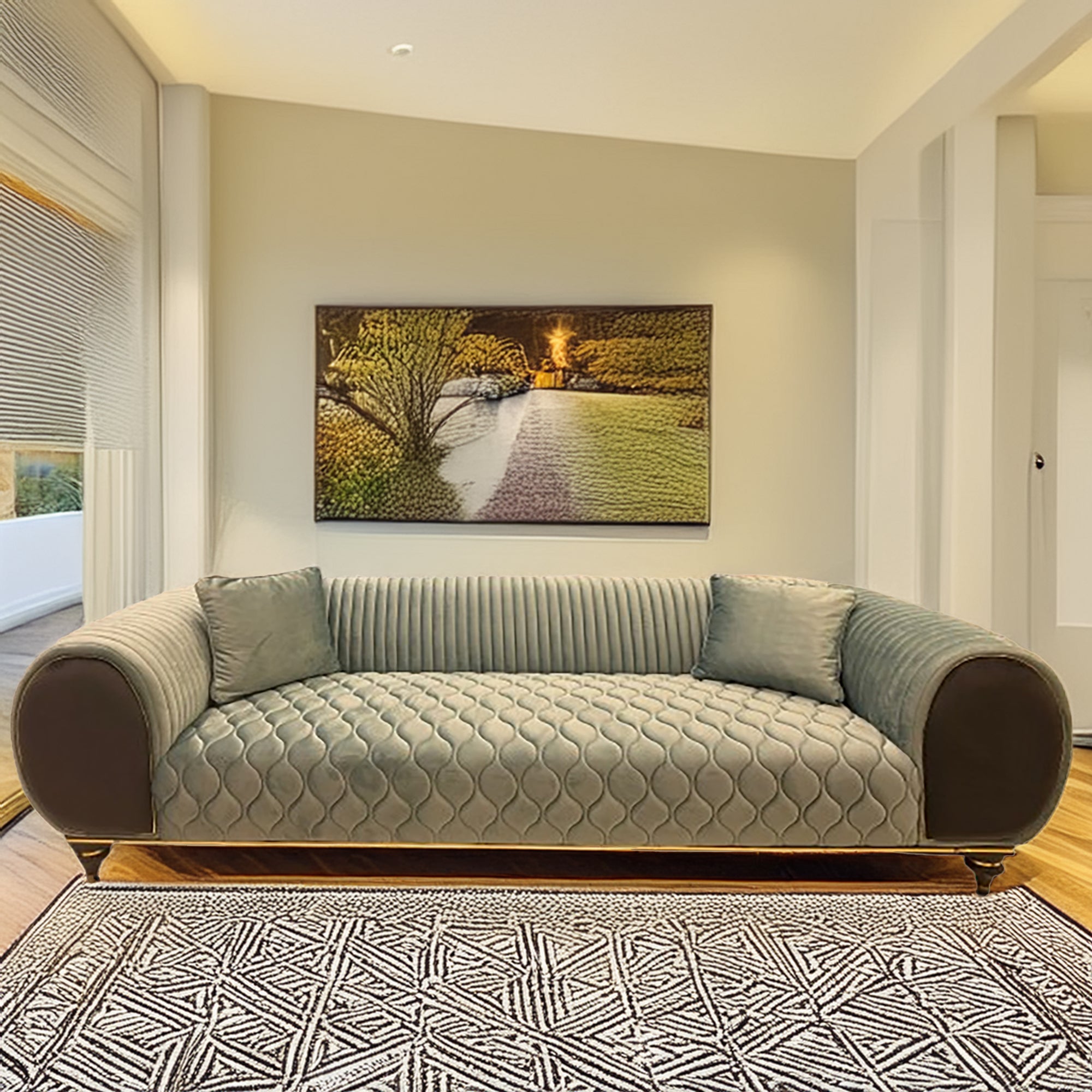 Capella Sofa ( Puma05-31 Gold ) - GLARA HOME