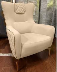 Casa Accent Chair ( Max02 Beige Gold ) - GLARA HOME