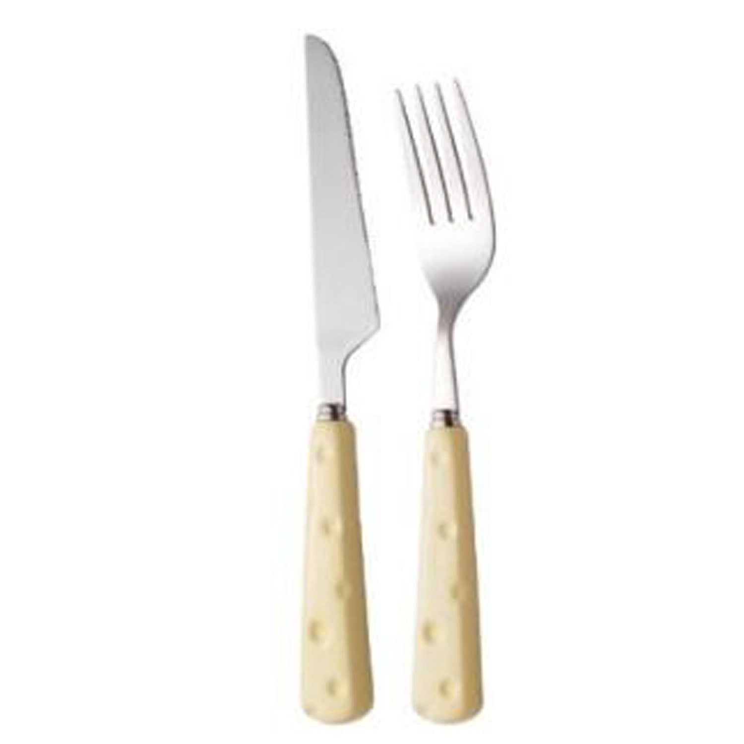Ceramic Minimalist Milky Fruit Knife/Fork Set - GLARA HOME