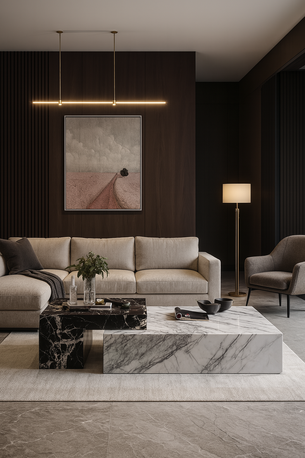 Vesari Marble Coffee Table Set – SH-620 A+B