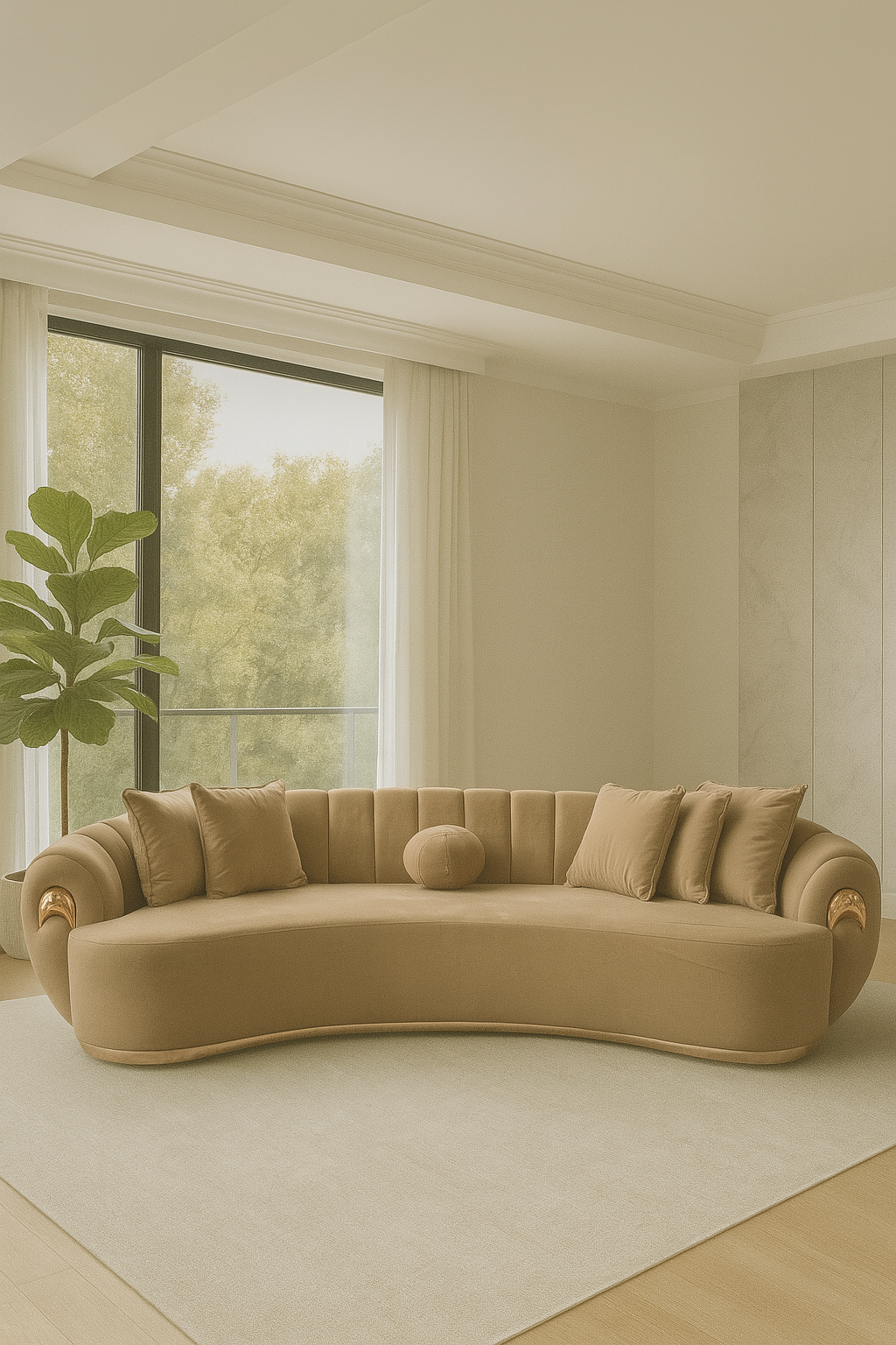 Prada Sofa Set Rose Gold Accent (MAXWELL 05)