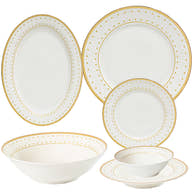 Classic Gold 26-Pieces Bone China Dinner Set – Timeless Luxury (SD-266) - GLARA HOME