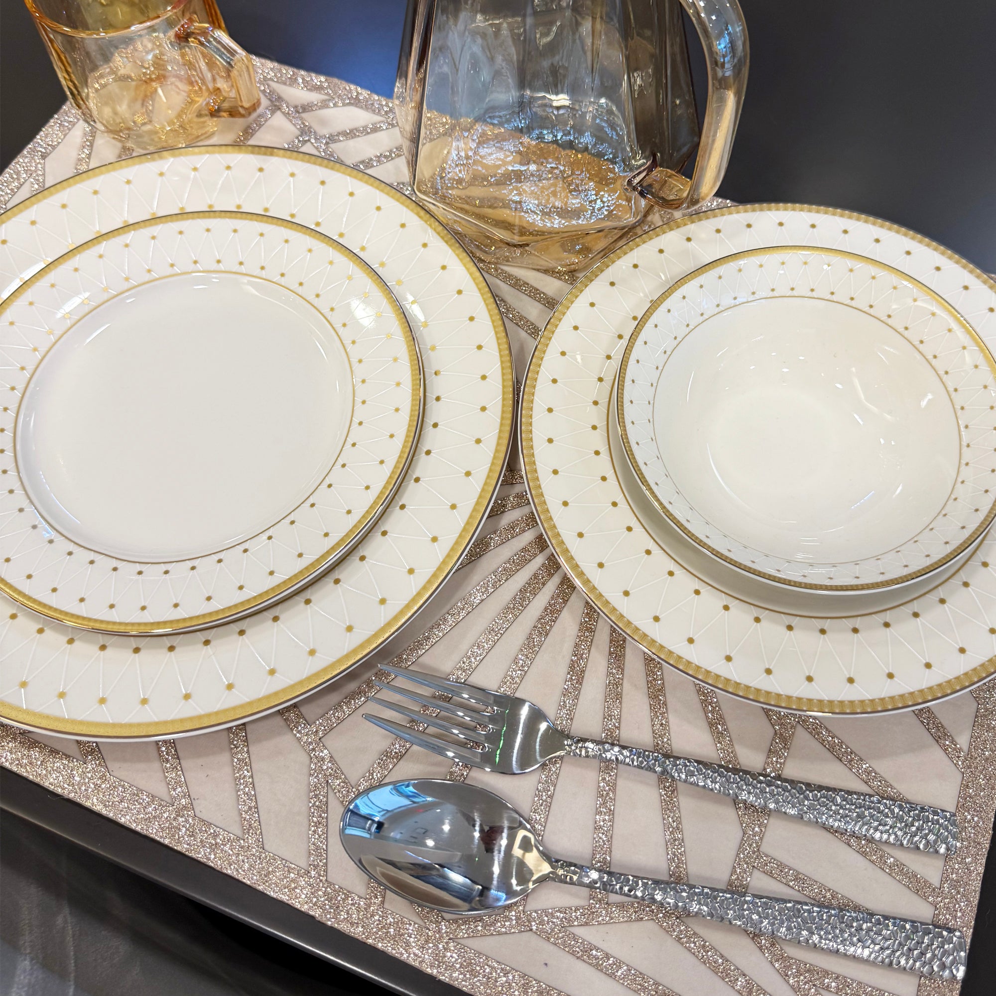 Classic Gold 26-Pieces Bone China Dinner Set – Timeless Luxury (SD-266) - GLARA HOME