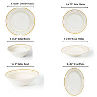Classic Gold 26-Pieces Bone China Dinner Set – Timeless Luxury (SD-266) - GLARA HOME