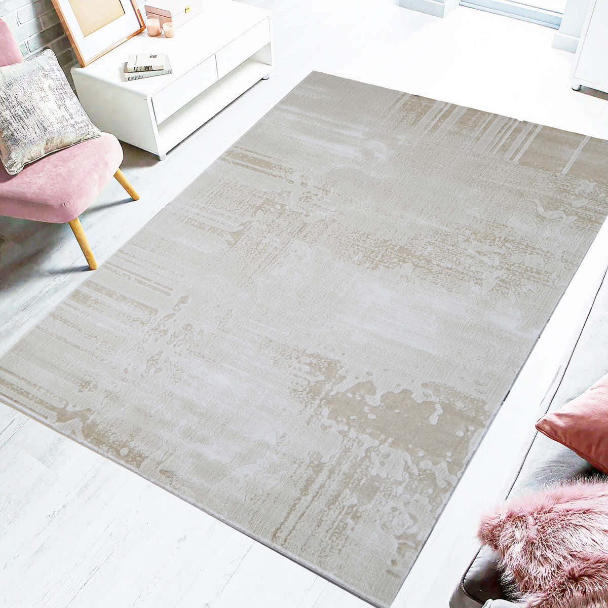 Desert Haze Minimalist Area Rug (WY-04) - GLARA HOME