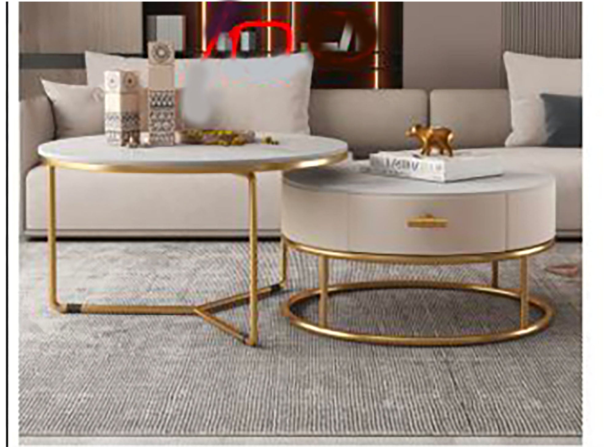 DuoSpace Storage Coffee Table Set - GLARA HOME