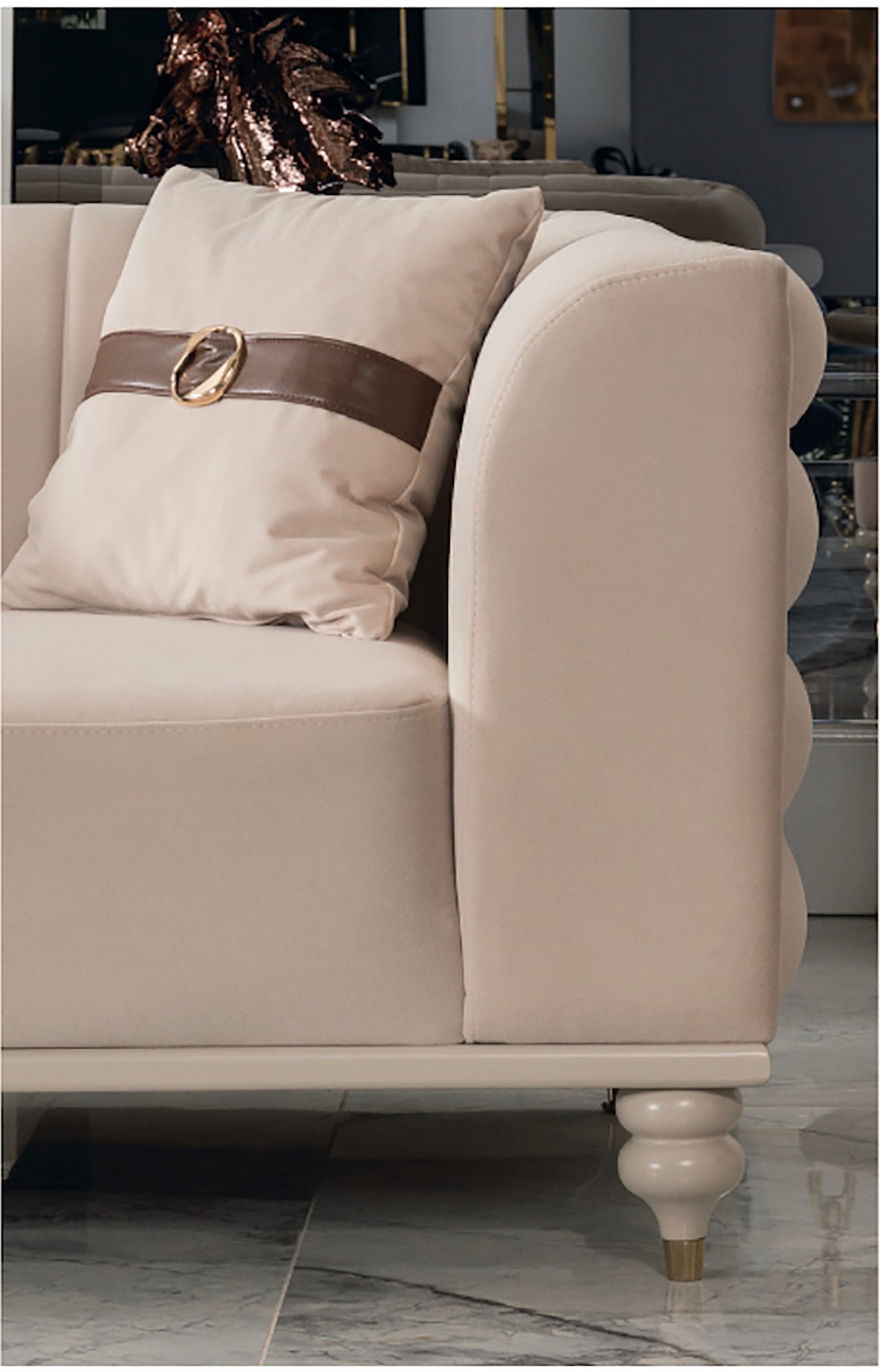 Eyfel Sofa ( Catalog/ Gold) - GLARA HOME