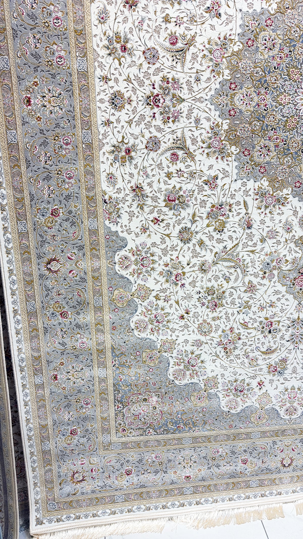 FARIMAH CREAM 1500 Reed Persian Area Rug - GLARA HOME