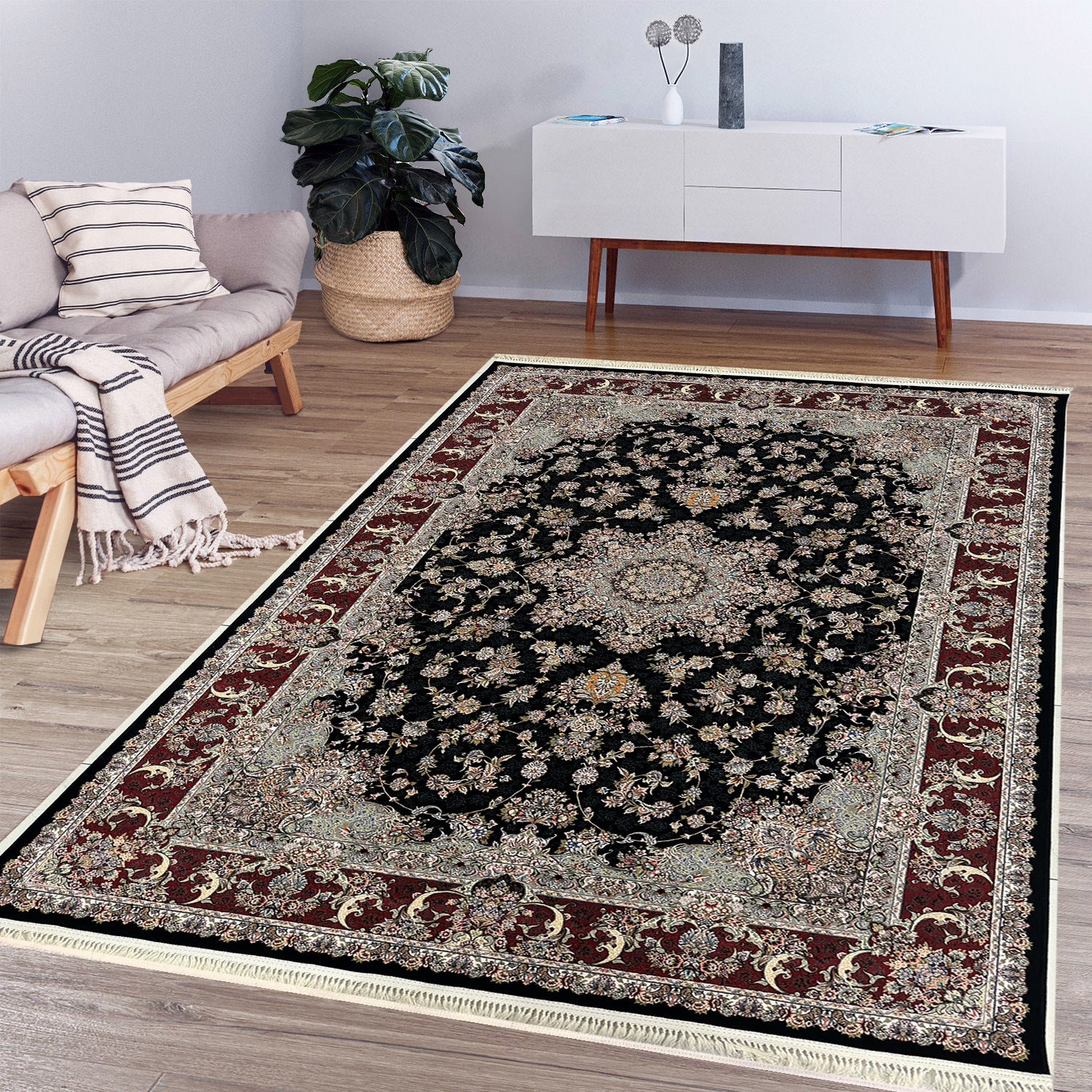 Ferdos 1200 Reed Persian Rug - GLARA HOME