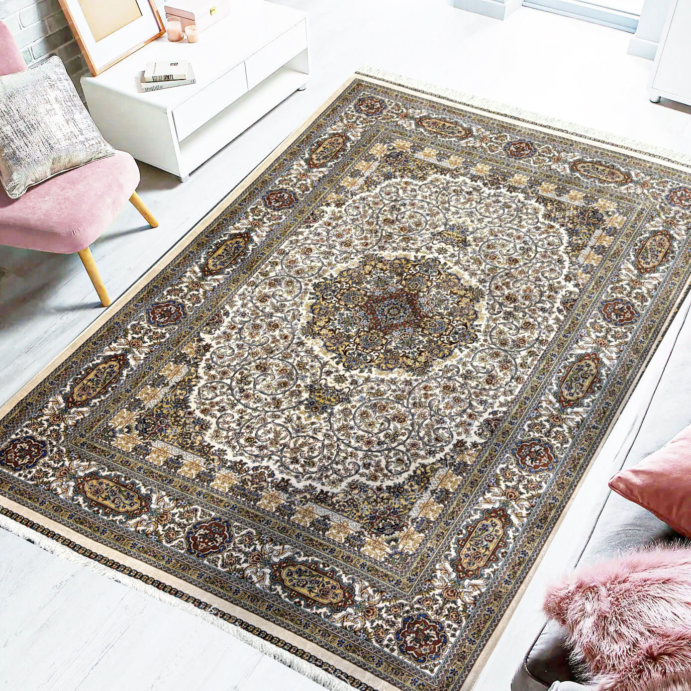 G223 Silk Rug - GLARA HOME