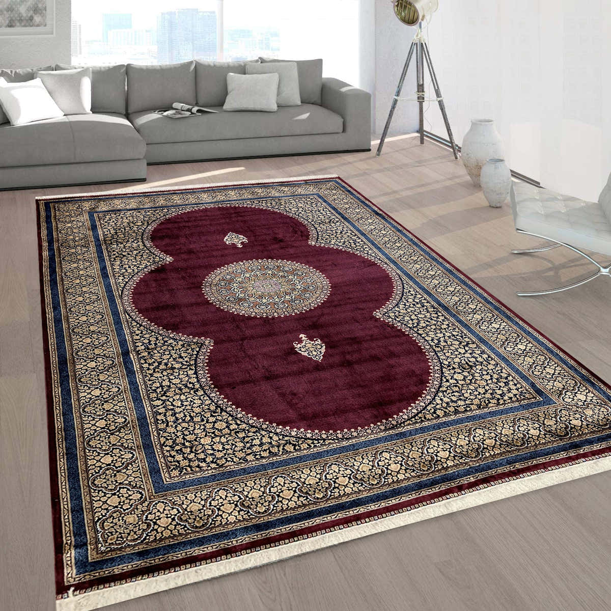 G238 Silk Rug - GLARA HOME