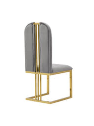 GL3 Dining Chair (Gold Grey) - GLARA HOME