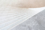 Glara “ARCORA” Modern Curve Area Rug – Beige & Grey Statement Design ( TX -06 ) - GLARA HOME