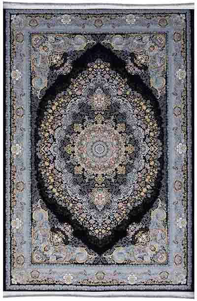 ASMAN BLACK Iranian Carpet/ Persian Traditional Area Rug